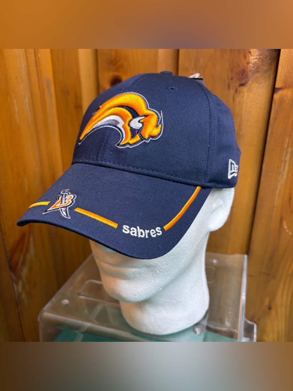New Era Buffalo Sabres Adjustable Hat featuring the classic "Buffaslug"